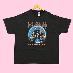Def Leppard The Adrenalize Tour Rock Band Tee XL